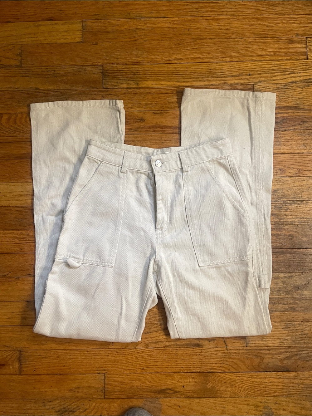 H&M Women’s Light Cream Utility Cargo Pants